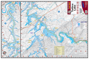 Kingfisher Maps Lake Chickamauga Waterproof Map #1704 – EZ-Troll Outdoors
