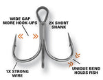 Mustad KVD 1x Strong 2x Short Triple Grip Treble Hooks